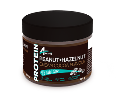 Peanut + hazelnut protein cream cocoa flavor